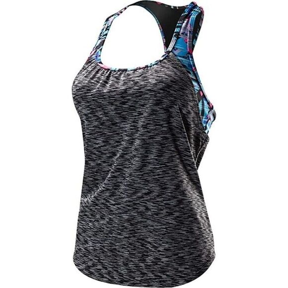 TYR Sport Coral Bay 2-in-1 Tankini, Size S (4/6); Black/Multi - Picture 1 of 8